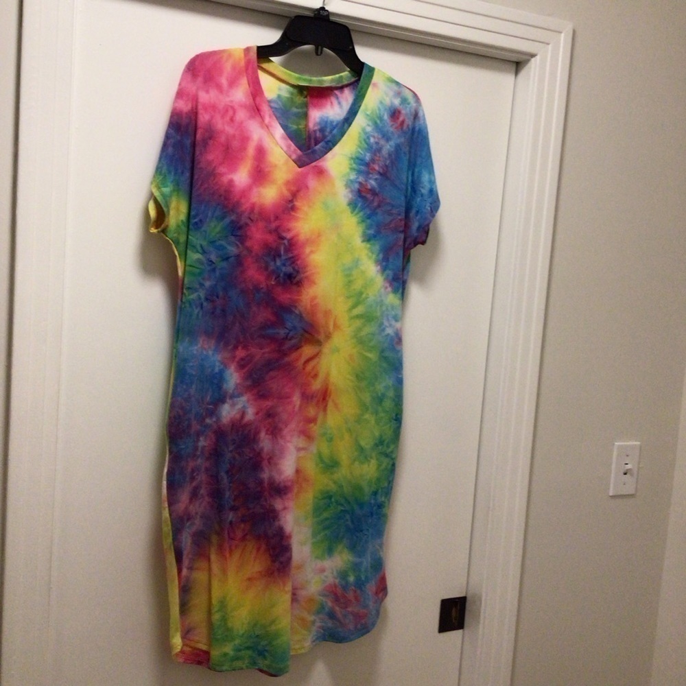 Womens Haptics by Holly Harper Tie Dye V neck Dress